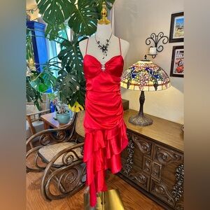 Blondie Nites Red High Low Dress